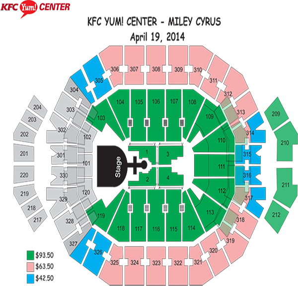 KFC Yum! Center Miley Cyrus "BANGERZ TOUR"